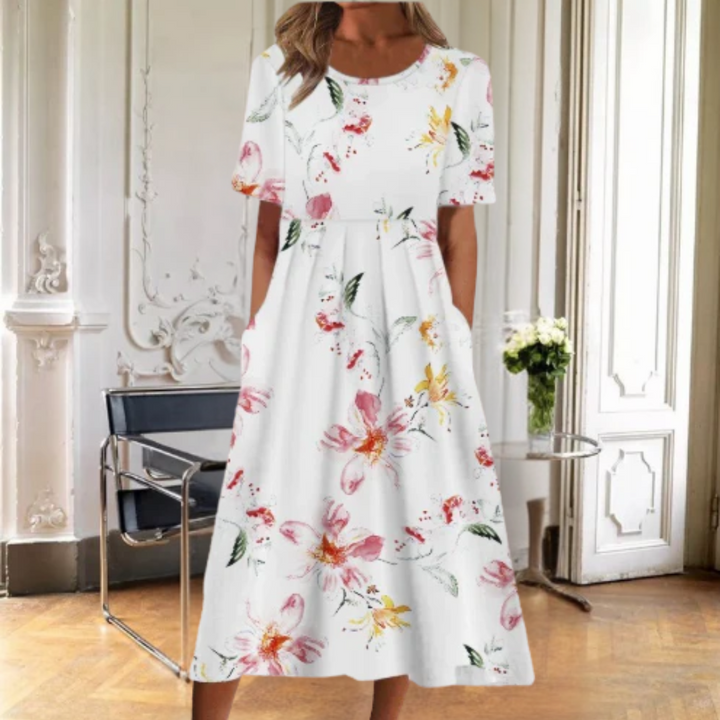 Floral Smocked Maxi Dress – Women's Casual Summer Dress | Esmeralda
