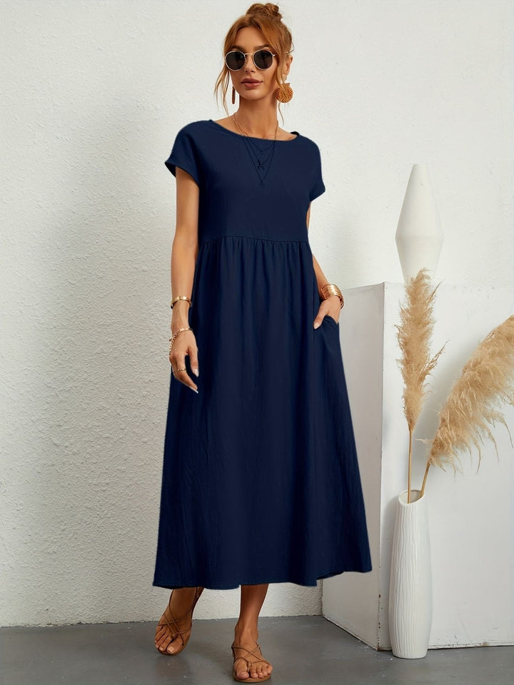Smocked Maxi Dress – Women's Casual Summer Dress | Camille