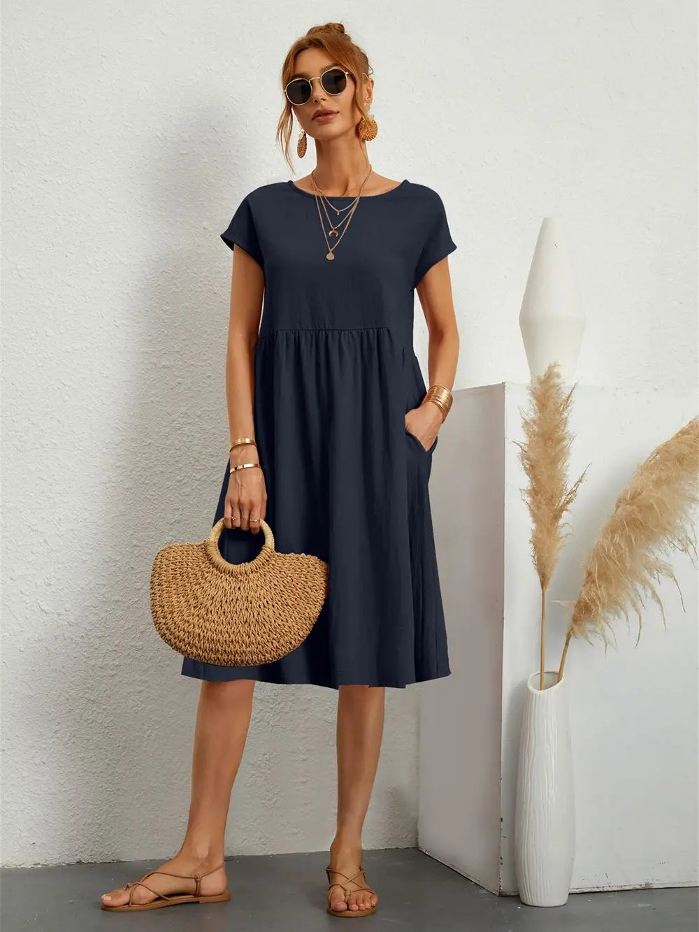 Smocked Pocket Midi Dress – Women's Casual Summer Dress | Seraphine