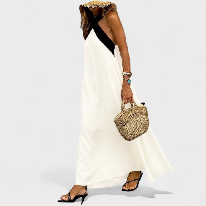 Halter Cross Neck Maxi Dress – Women's Casual Summer Dress | Celeste