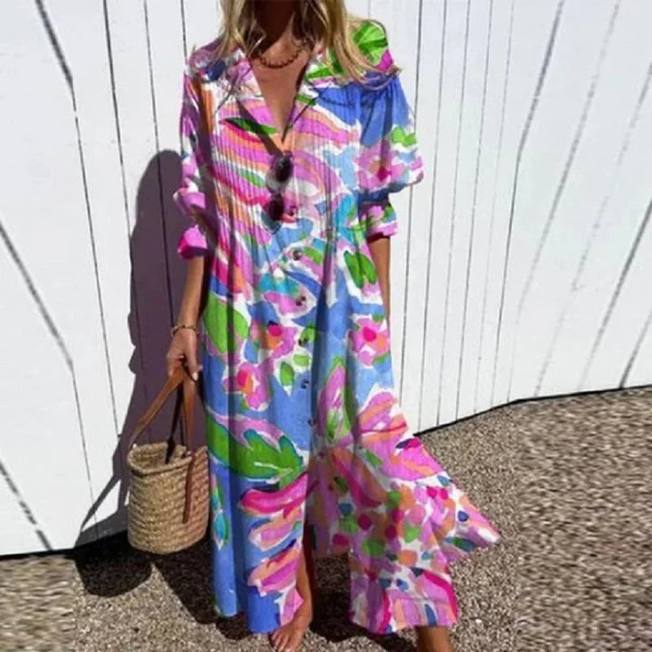 Boho Lace Maxi Dress – Women's Casual Summer Dress | Seraphina