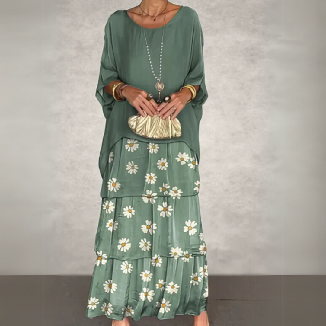 Batwing Sleeve Maxi Dress – Women's Casual Dress | Lorena