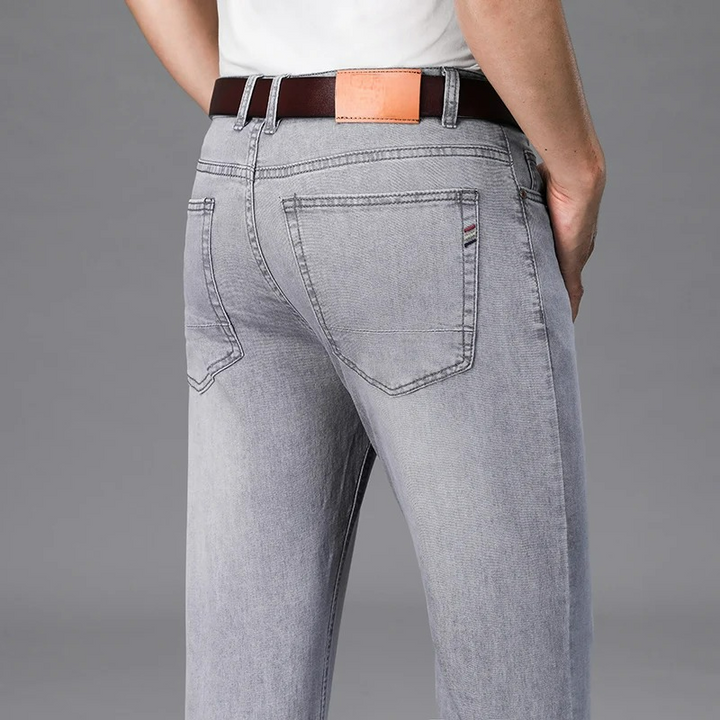 Stretch Slim Fit Jeans – Men's Mid-Rise Tapered Denim | Harrison