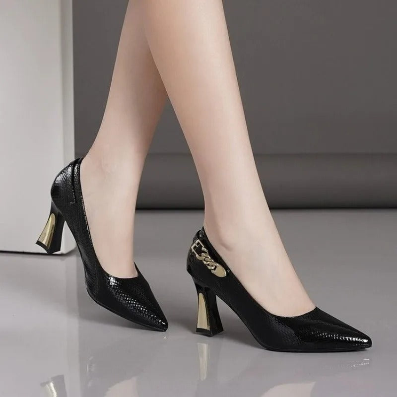 Avelin Women's Italian Leather High Heels