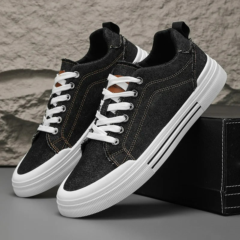 Denim Low-Top Sneakers – Men's Casual Shoes | Arden