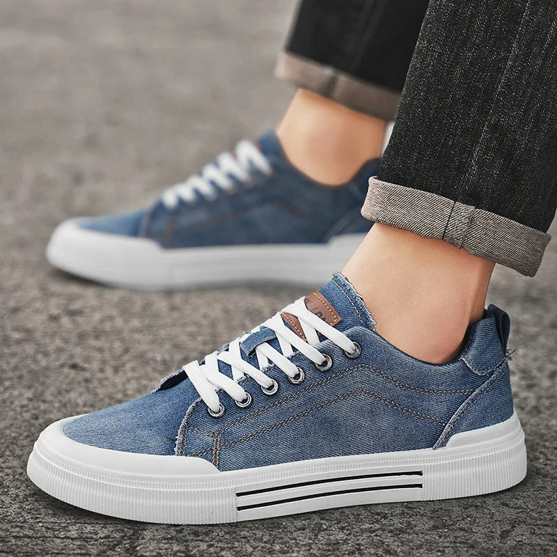 Denim Low-Top Sneakers – Men's Casual Shoes | Arden