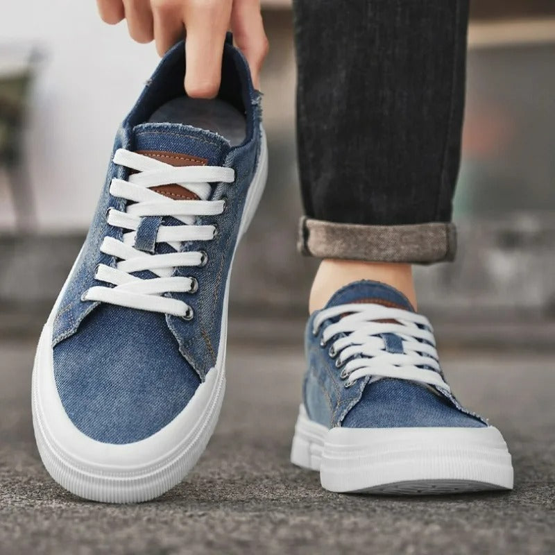 Denim Low-Top Sneakers – Men's Casual Shoes | Arden