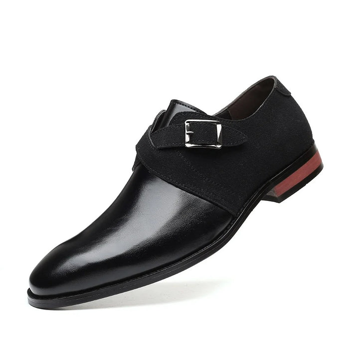 Leather & Suede Loafers – Men's Double Buckle Dress Shoes | Verano