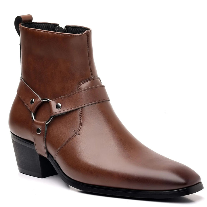 Savonti Men's Leather Harness Boots