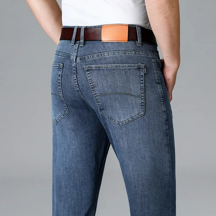 Stretch Slim Fit Jeans – Men's Mid-Rise Tapered Denim | Harrison