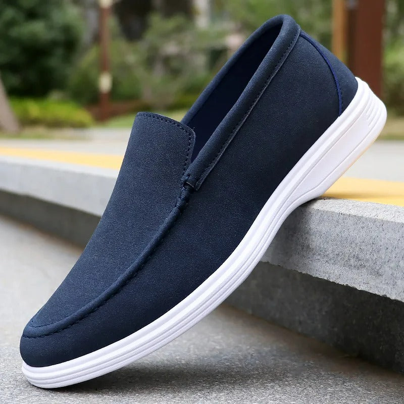Men's Suede Slip-On Loafers with Orthopedic Footbed | Savoni