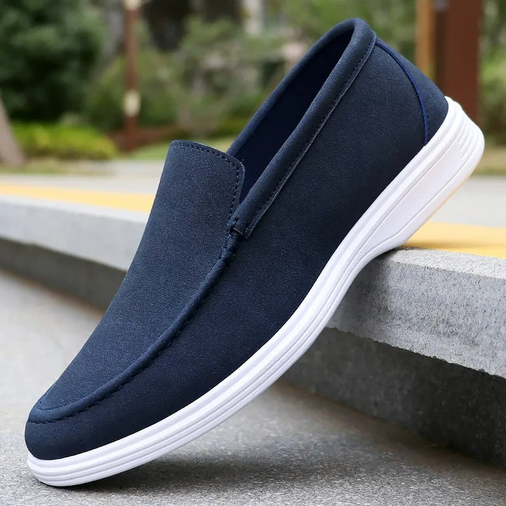 Men's Suede Slip-On Loafers with Orthopedic Footbed | Savoni